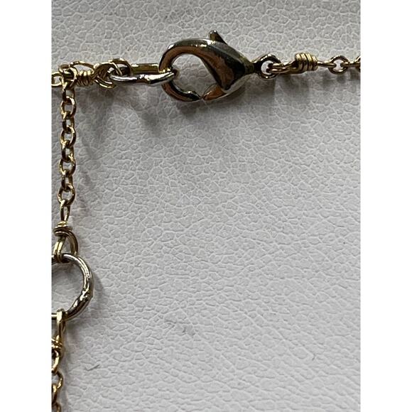 Alexis Bittar Handcrafted White Lucite
Pendent Necklace Gold 
Backing Signed - Picture 13 of 14